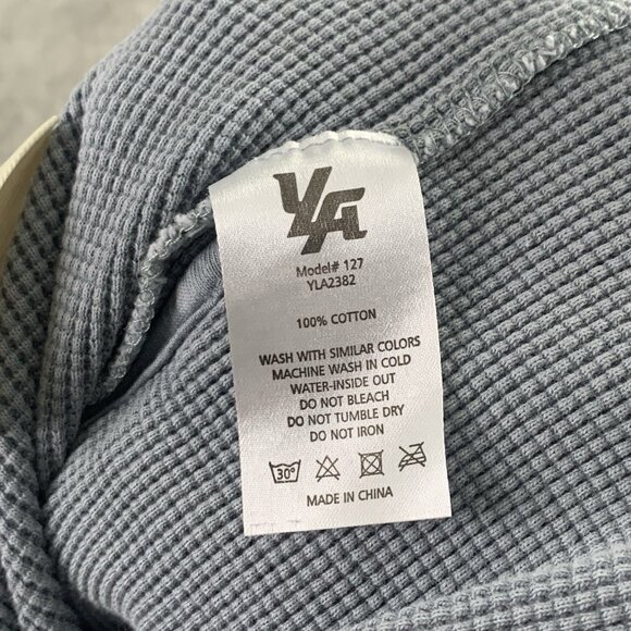 YoungLA Shorts Mens Small Blue Waffle Knit Relaxed Loungewear Workout 127 - Picture 7 of 9